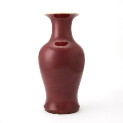 Lot 215 - A Chinese Copper Red Glazed Porcelain Vase
