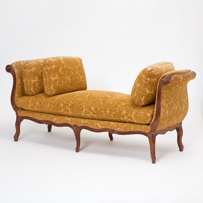 Lot 174 - Louis XV Carved Walnut Upholstered Bench