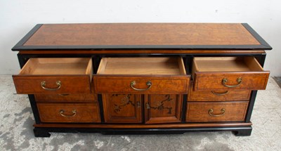 Lot 41 - Asian Inspired Ebonized Chest of Drawers