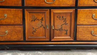 Lot 41 - Asian Inspired Ebonized Chest of Drawers