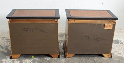 Lot 42 - Pair of Asian Inspired Ebonized Nightstands