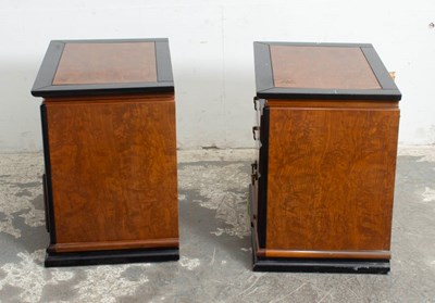 Lot 42 - Pair of Asian Inspired Ebonized Nightstands