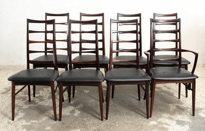 Lot 47 - Set of Eight Mid Century Modern Dining Chairs