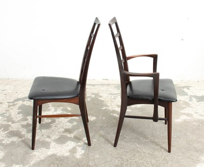 Lot 47 - Set of Eight Mid Century Modern Dining Chairs