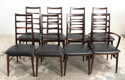 Lot 47 - Set of Eight Mid Century Modern Dining Chairs