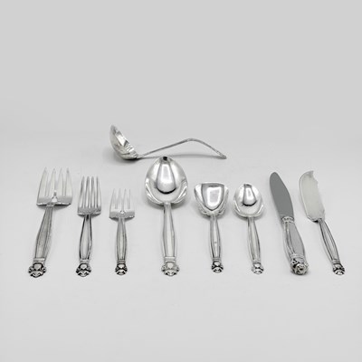 Lot 1165 - Manchester Silver Co. "Copenhagen" Pattern Sterling Silver Flatware Service