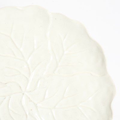 Lot 9 - Group of Eight Mikasa White Ceramic Leaf Pattern Plates