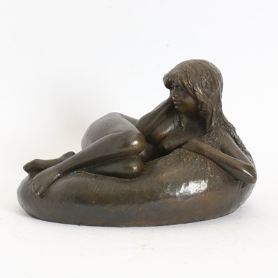 Lot 12 - Bronze Figure of Reclining Nude