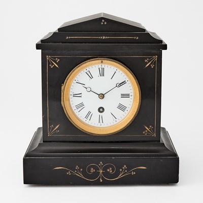 Lot 185 - French Neoclassical Style Belgian Marble Mantel Clock