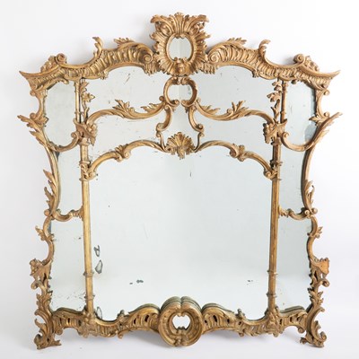Lot 115 - Chippendale Style Carved Giltwood Mirror