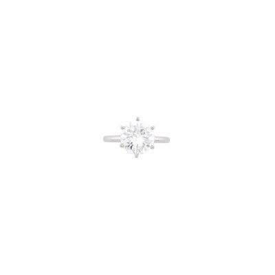 Lot 1159 - Platinum and Laser-Drilled Diamond Ring