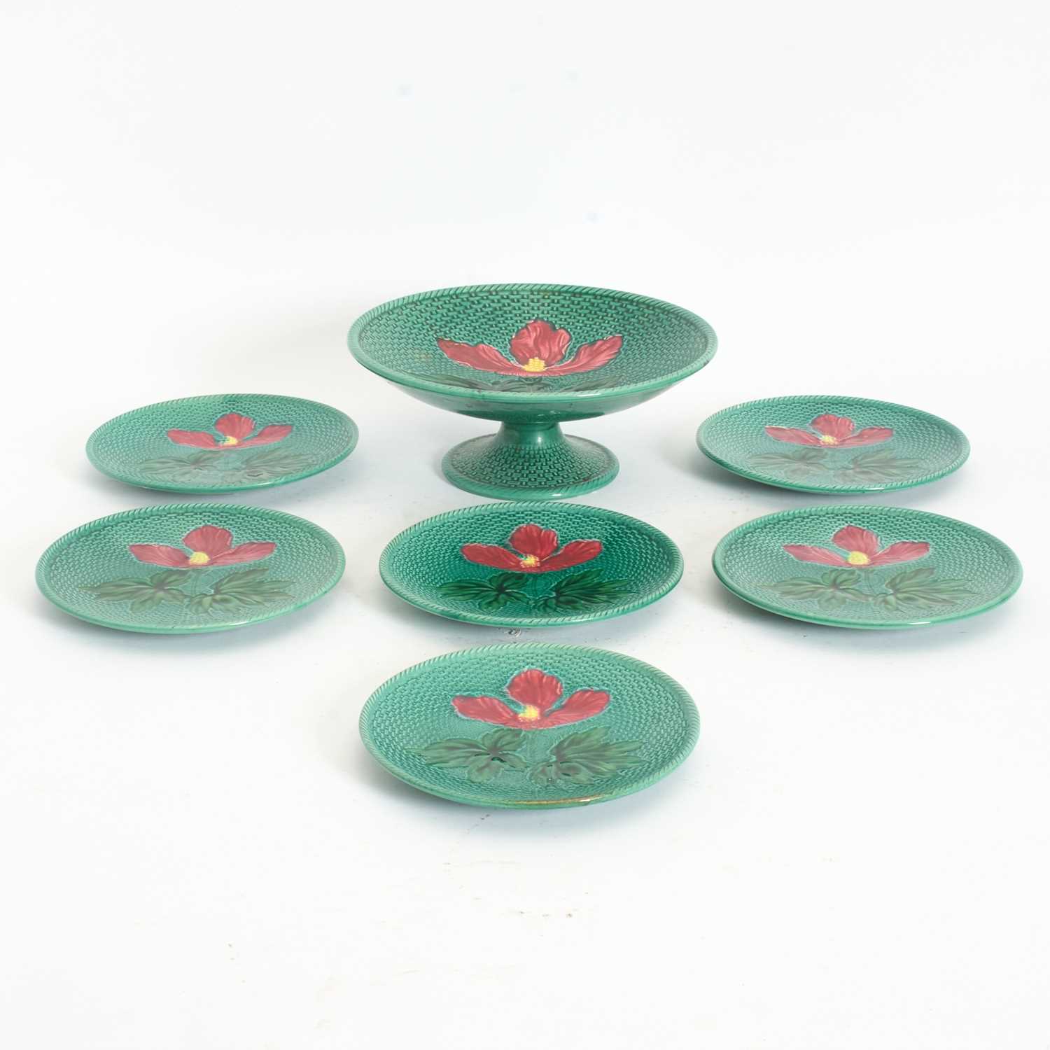Lot 13 - Set of Six German Ceramic Majolica Plates
