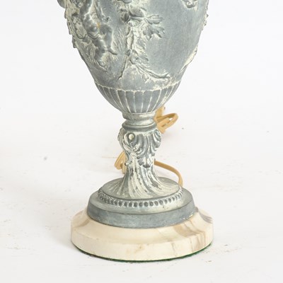 Lot 15 - Pair of Painted Metal Urns