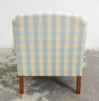 Lot 34 - Gingham Upholstered Lounge Chair