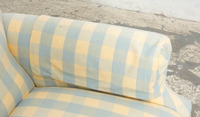 Lot 34 - Gingham Upholstered Lounge Chair