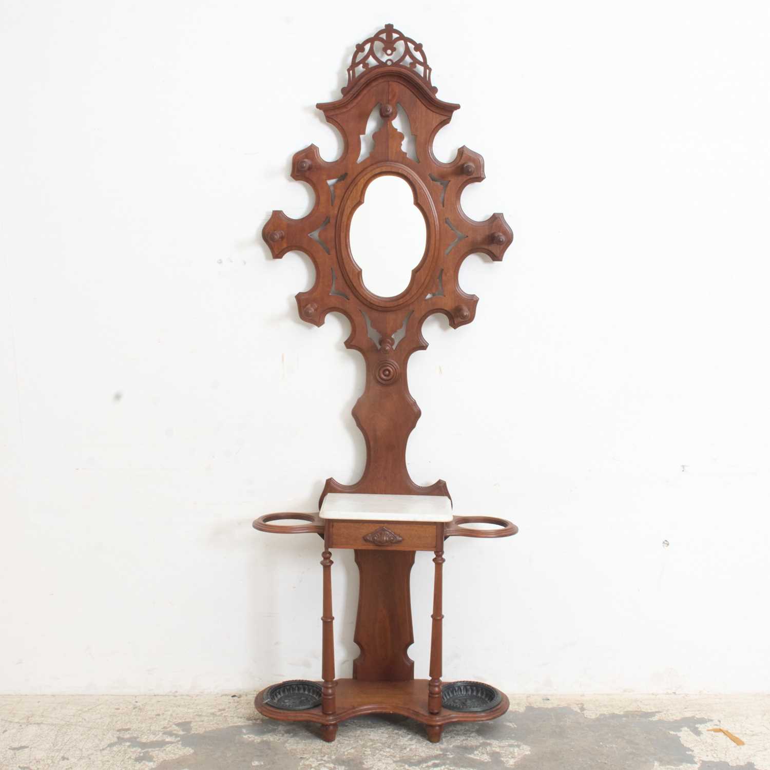 Lot 37 - Victorian Style Mahogany Hall Tree