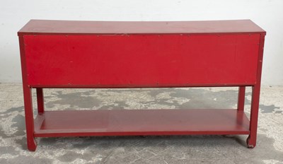 Lot 39 - Asian Style Red Painted File Cabinet
