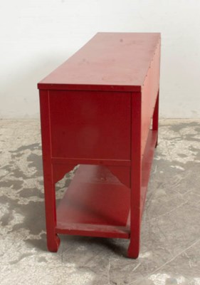 Lot 39 - Asian Style Red Painted File Cabinet