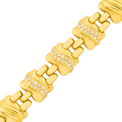 Lot 138 - Gold and Diamond Bracelet