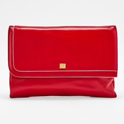 Lot 132 - Bally Cherry Red Leather Clutch
