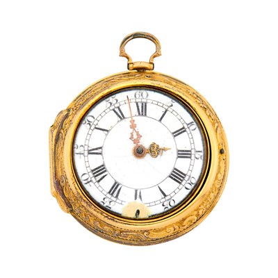Lot 1195 - Gold Pocket Watch with Removeable Gold Outer Case