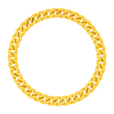 Lot 116 - Nicolis Cola Gold Curb Link Necklace