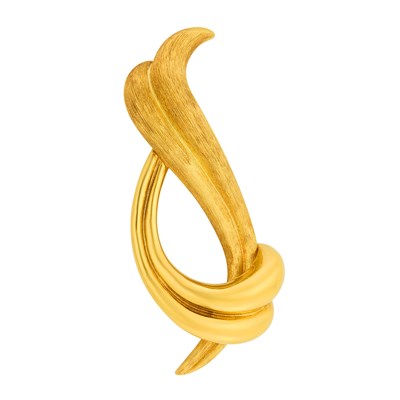 Lot 113 - Henry Dunay Gold Ribbon Brooch