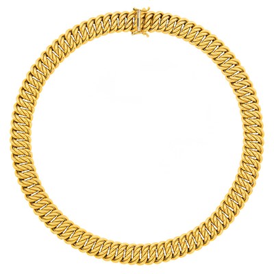 Lot 14 - Twisted Gold Link Necklace