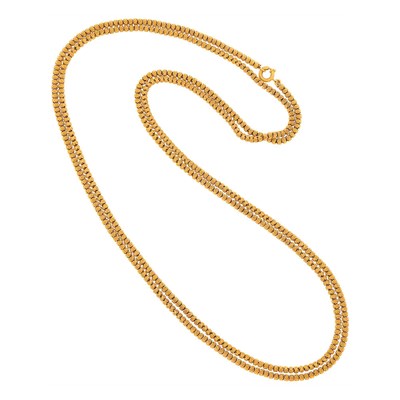 Lot 41 - Long Antique Gold Necklace