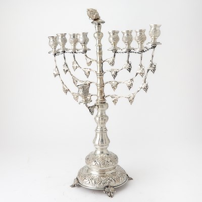 Lot 65 - Italian Silver Menorah