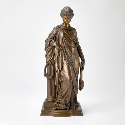 Lot 182 - French Patinated Bronze Figure of Sappho