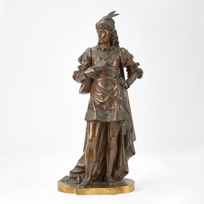 Lot 183 - French Gilt and Patinated Bronze Figure of a Young Lute Player