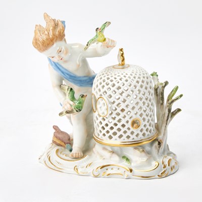Lot 187 - Meissen Porcelain Allegorical Group of "Air," One of the Four Elements