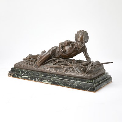Lot 195 - French Patinated Bronze Figure of a Native American Man