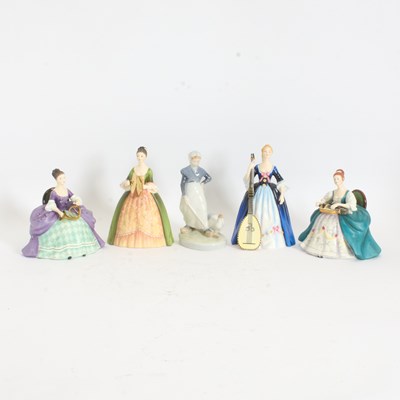Lot 136 - Group of Five Royal Doulton Porcelain Figures