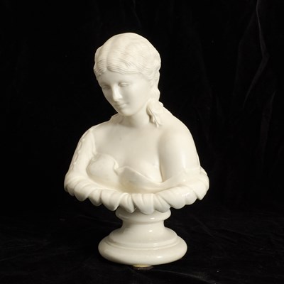Lot 139 - Belleek Porcelain Bust of Clytie
