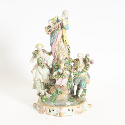 Lot 90 - German Porcelain Figural Group "The Pastoral Concert"