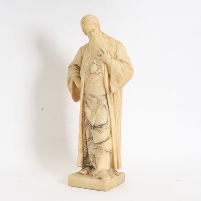 Lot 138 - German Carved Alabaster Figure of Nathan the Wise