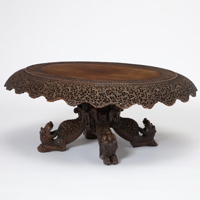 Lot 205 - Southeast Asian Carved Hardwood Low Table