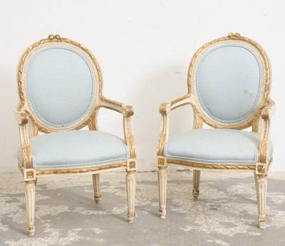 Lot 73 - Pair of Louis XVI Style Child's Fauteuils