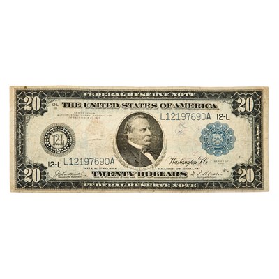 Lot 151 - United States. Series 1914 $20 Federal Reserve Note. Very Fine.