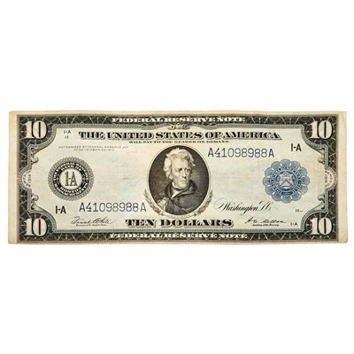 Lot 152 - United States. Series 1914 $10 Federal Reserve Note. Nice Extremely Fine.