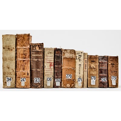 Lot 130 - 11 volumes bound in manuscript waste