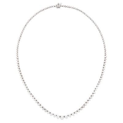 Lot 65 - White Gold and Diamond Necklace