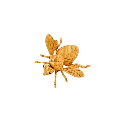 Lot Herbert Rosenthal Gold and Ruby Bee Pin