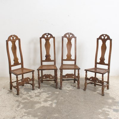 Lot 243 - Set of Four William and Mary Style Chairs