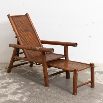 Lot 1 - Bamboo Extending Lounge Chair