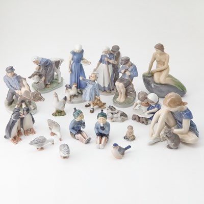 Lot 203 - Group of Royal Copenhagen, Bing & Grondahl and Dahl Jensen Porcelain Figures