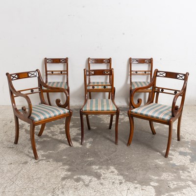 Lot 5 - Set of Six Regency Style Dining Chairs