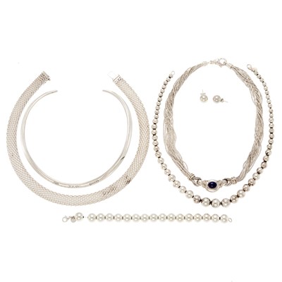 Lot 1257 - Tiffany & Co. Group of Silver Jewelry